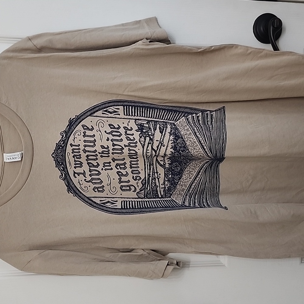 XL Tan Bookish Box T-shirt